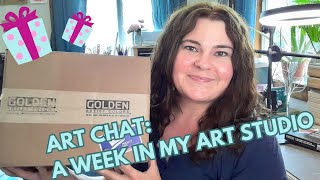 A present from Golden Paints, Planning a Shop Launch, Slow Living with My Family: Art Studio Vlog!