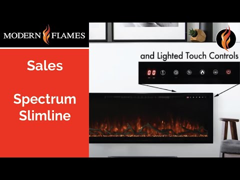Modern Flames Spectrum Slimline 50" Wall Mount or Built-In Linear Fireplace, Electric (SPS-50B)
