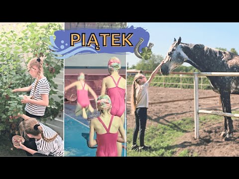Piątek 8-letnich Trojaczek | jazda konna | basen | rutyna