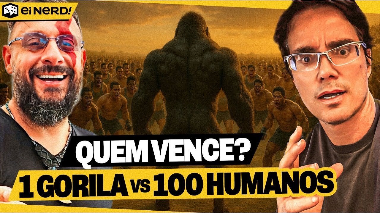 1 GORILA VS 100 HUMANOS: QUEM VENCE? Feat. BIÓLOGO HENRIQUE