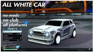 ALL WHITE CAR IN ROCKET LEAGUE