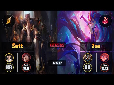 Faker SETT (Mid) [Fleet Footwork] VS ZOE - Challenger KR Patch 10.12