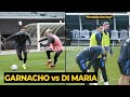 Di Maria reaction when facing Garnacho during Argentina training | Manchester United News