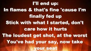 Icon For Hire - &quot;Up In Flames&quot; {Lyrics}