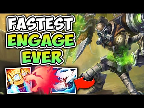 The FASTEST Engage in League of Legends... Rocketbelt Predator Singed is 100% Amazing