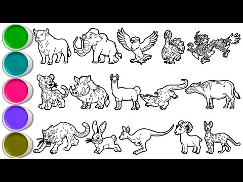 Draw Amazing Animals in Minutes - Bull, Mammoth, Eagle, Turkey, Dragon, Leopard, Wild Boar & others