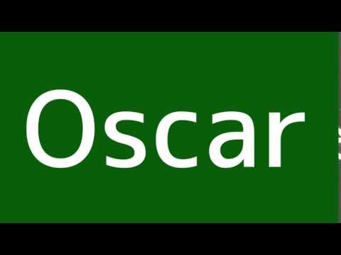 How to say Oscar in Spanish