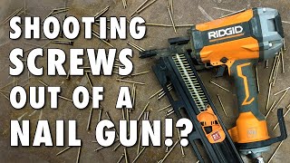 SHOOTING SCREWS THROUGH A FRAMING NAILER