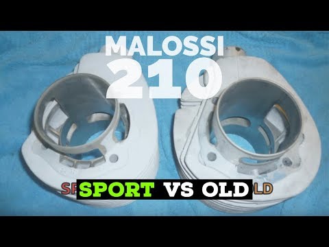 vespa MALOSSI 210 old vs SPORT:2014 cylinder COMPARISON / FMPguides