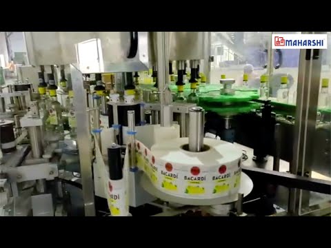 Rotary Labelling Machine for Bottle | High Speed Stickering with 3 Label Applicators | Maharshi