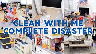 COMPLETE DISASTER WHOLE HOUSE CLEAN WITH ME 2021! ALL DAY SPEED CLEANING MOTIVATION! MESSY HOUSE!