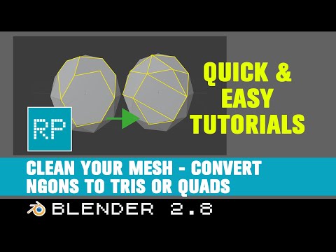 QuickTips Blender 2.8 - Remove Ngons Quickly