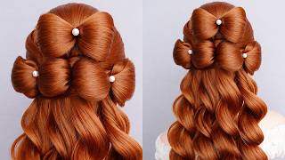 So Amazing! Top 2 Easy And Unique Hairstyles For Long Hair | Stylish Half Up Half Down Hairstyles