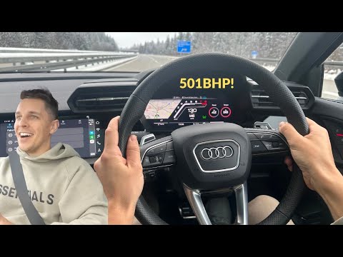 My 500BHP Audi RS3-R FLAT OUT On The Autobahn!