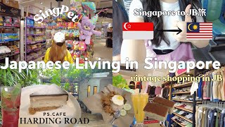 【2Days Vlog】猫グッズ探しとPSカフェ☕️｜初ジョホールバル🚌でバナナケーキと古着巡り🍌🛍️ナシレマ初挑戦🍛