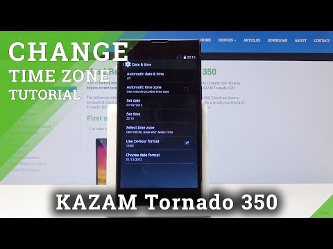 How to Change Date & Time in KAZAM Tornado 350 - Set Up Time Zone