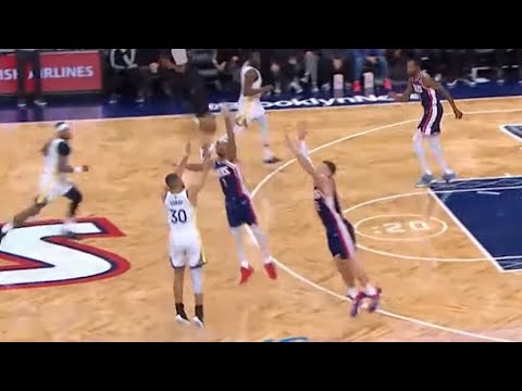 Steph Keeps Backing Up Hittting 4 Different Logo 3-Pointers vs Nets 🎯