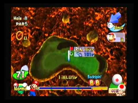 Let's Play Mario Golf - Toadstool Tour (Ring Attack - Bowser Badlands) - Greatest Finish Ever!
