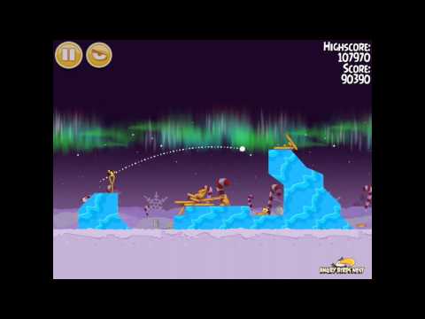 Angry Birds Seasons Winter Wonderham 1-3 Walkthrough 3-Star