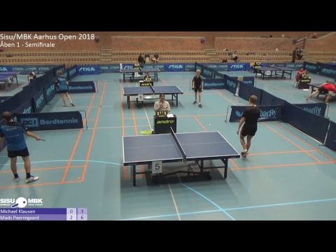 Live fra Sisu/MBK Aarhus Open 2018 - Åben 1 semifinale: Michael Klausen vs. Mads Pærregaard