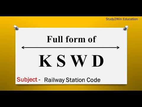 KSWD ka full form | Full form of KSWD in English | Subject - Railway Station