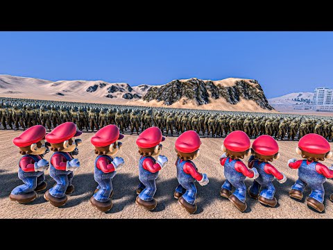 25 MARIO vs 10.000 ZOMBIES - Ultimate Epic Battle Simulator UEBS