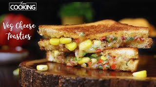 Veg Cheese Toasties | Cheese Chilli Toast Sandwich | Cheese Sandwich | Kids Snacks | Sandwich Recipe