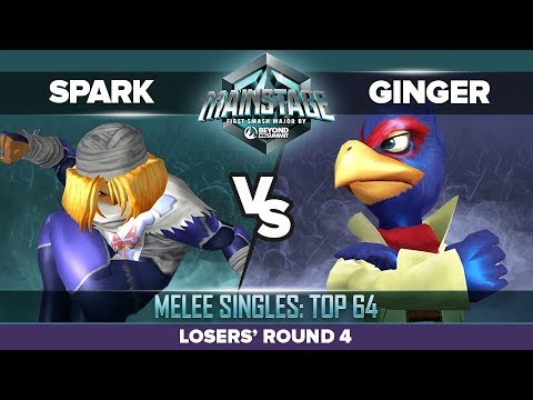 Spark vs Ginger - Losers' Round 4: Melee Singles Top 64 - Mainstage | Sheik vs Falco
