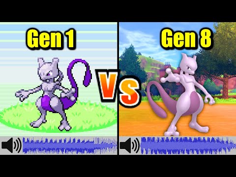 Pokémon Cry Comparison - Red & Blue VS Sword & Shield (Gen 1 VS Gen 8)