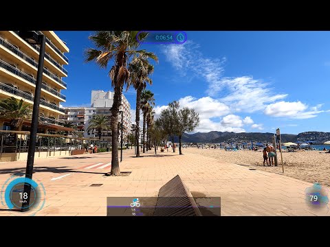 30 Minute Sunshine Beach Cycling Roses Hotel Mediterraneo Park Spain Garmin 4K