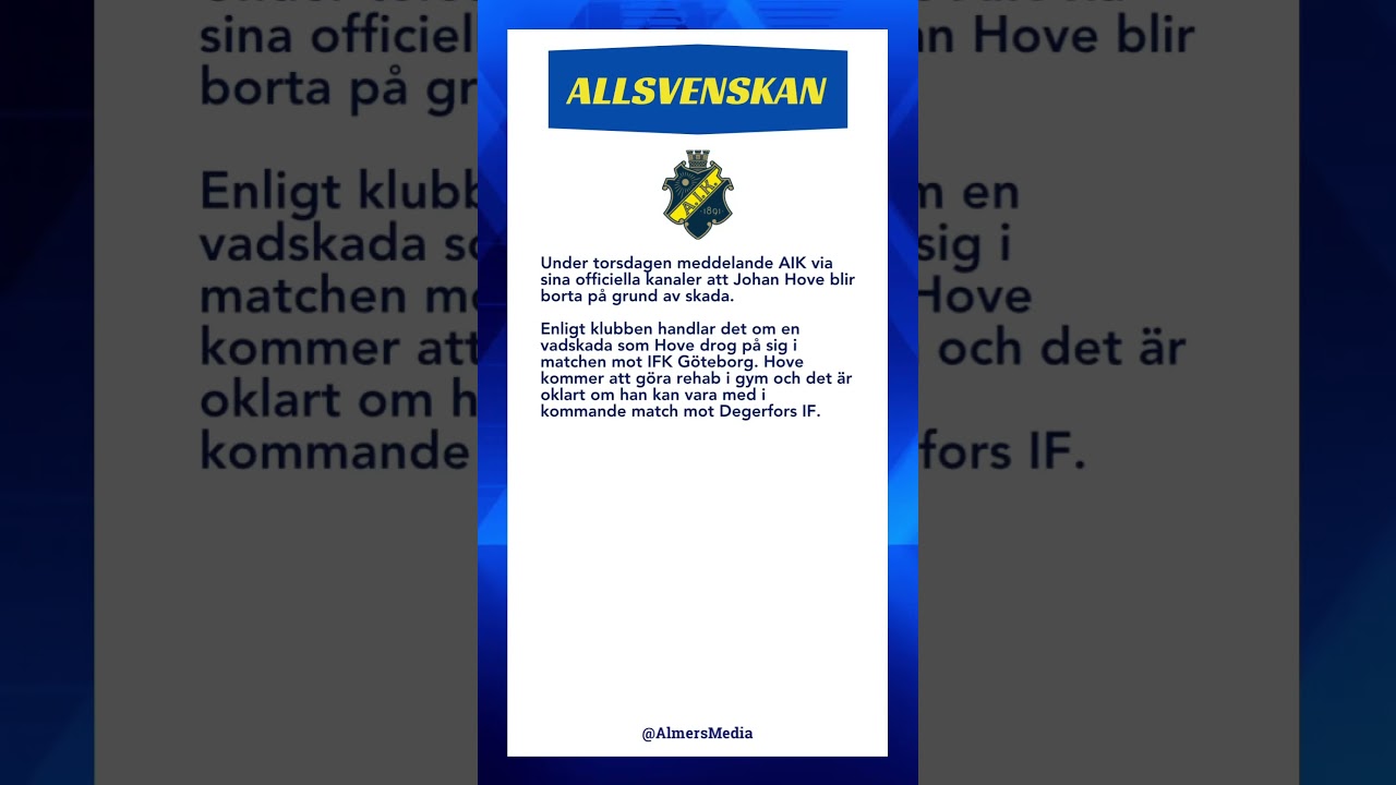 #Fotboll #Allsvenskan #AIK