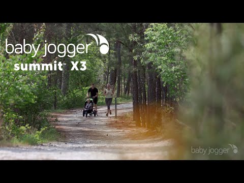 Vežimėlis Baby Jogger Summit X3, juodas (Midnight Juodas) video