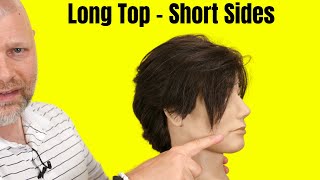 How to have Longer Hair on Top and Shorter on Sides without an Undercut - TheSalonGuy