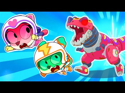 Giant Robot T-Rex vs Nuton &Lola | Dinosaur song for kid | Nursery Rhymes