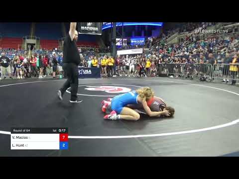 112 Lbs Round Of 64 - Victoria Macias, Illinois Vs Lola Hunt, Arizona B4dd