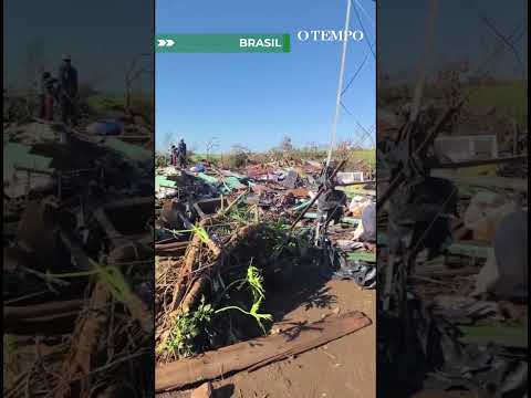 Tornado devasta cidade no RS; imagens revelam cenário de destruição
