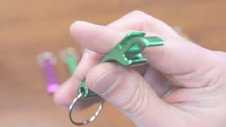 Custom Aluminum Claw Style Bottle Opener Keychains - Wacky Print