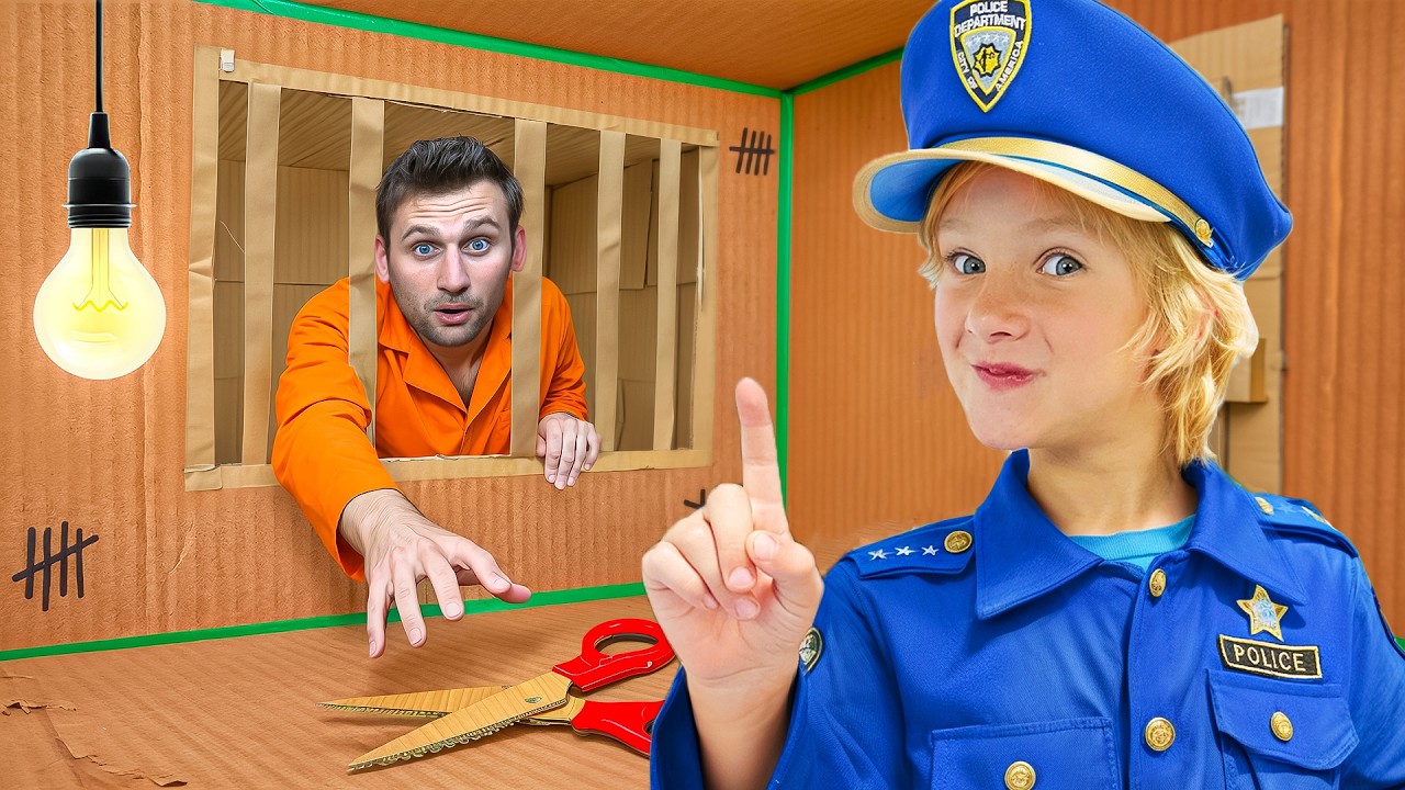 Dima becomes a Cardboard Police Officer