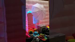 White inflatable LED booth