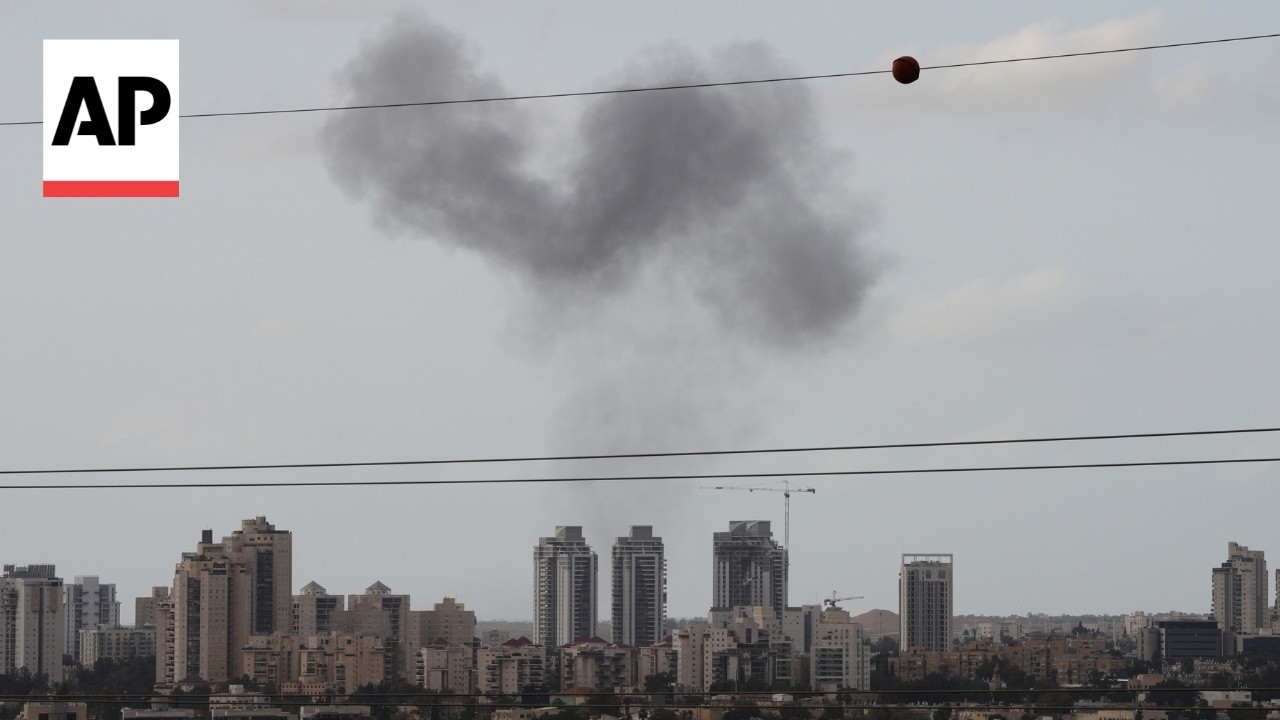 Video | Black smoke rises from factory hit by Iran missile fragment in Israel