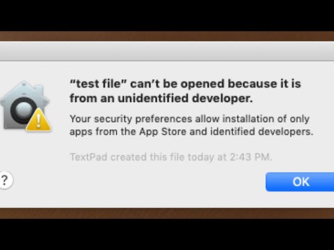 Can’t Be Opened Because It Is From An Unidentified Developer Fix Mac Error