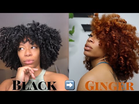 HOW I DYE MY NATURAL HAIR GINGER without bleach | DARK...