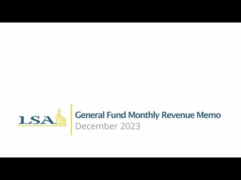 Iowa Legislature - Monthly Revenue Memo Video Edition