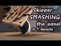 Skipper Smashing The Easel A 1 Minute Penguins Of Madagascar