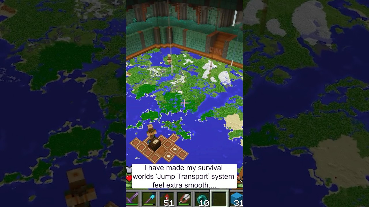 Jump Transport - Game changing instant transport in vanilla #minecraft
