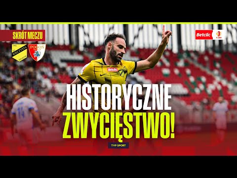 SKRÓT: WIECZYSTA KRAKÓW - POGOŃ SIEDLCE. HISTORYCZNE ZWYCIĘSTWO! BETCLIC 1 LIGA