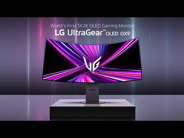 شاشة ألعاب LG 45GX950A UltraGear، شاشة OLED مقاس 45 بوصة، دقة 5K2K (5120 × 2160)، معدل تحديث 165 هرتز، زمن استجابة 0.03 مللي ثانية (GtG)، تقنية AMD FreeSync Premium Pro وتقنية NVIDIA G-Sync | 45GX950A-B