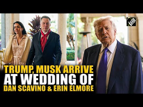 US Prez Donald Trump, Space X chief Elon Musk arrive at wedding of Dan Scavino & Erin Elmore