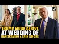 US Prez Donald Trump Space X Chief Elon Musk Arrive At Wedding Of Dan Scavino Erin Elmore
