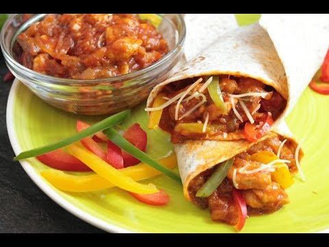 Burritos mexicanos de pollo y queso sin lactosa